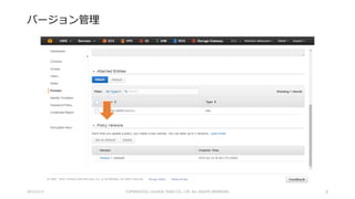 User / Group / Roleにアタッチした結果
2015/2/22 8
 