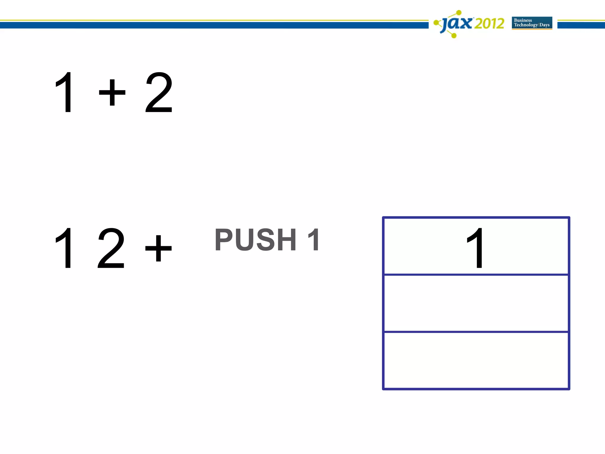 1+2

12+   PUSH 1
               1
 
