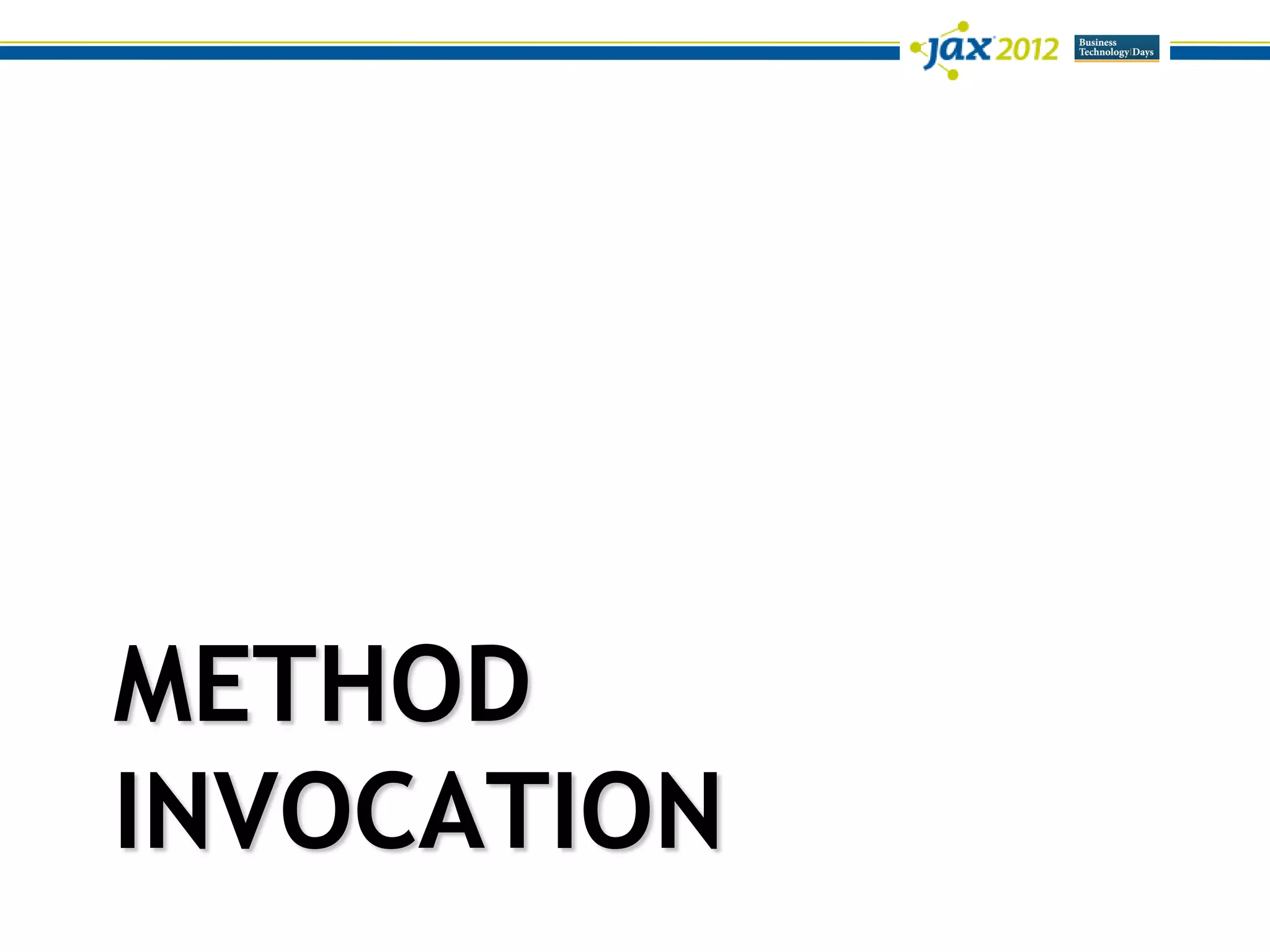 METHOD
INVOCATION
 