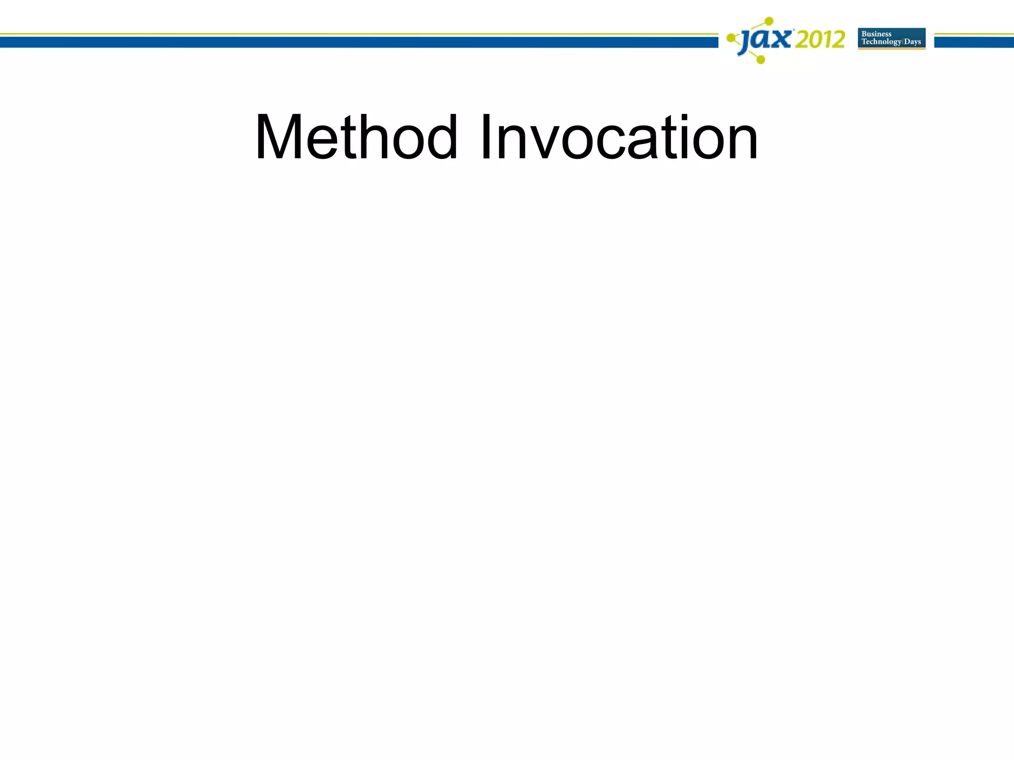 Method Invocation
 
