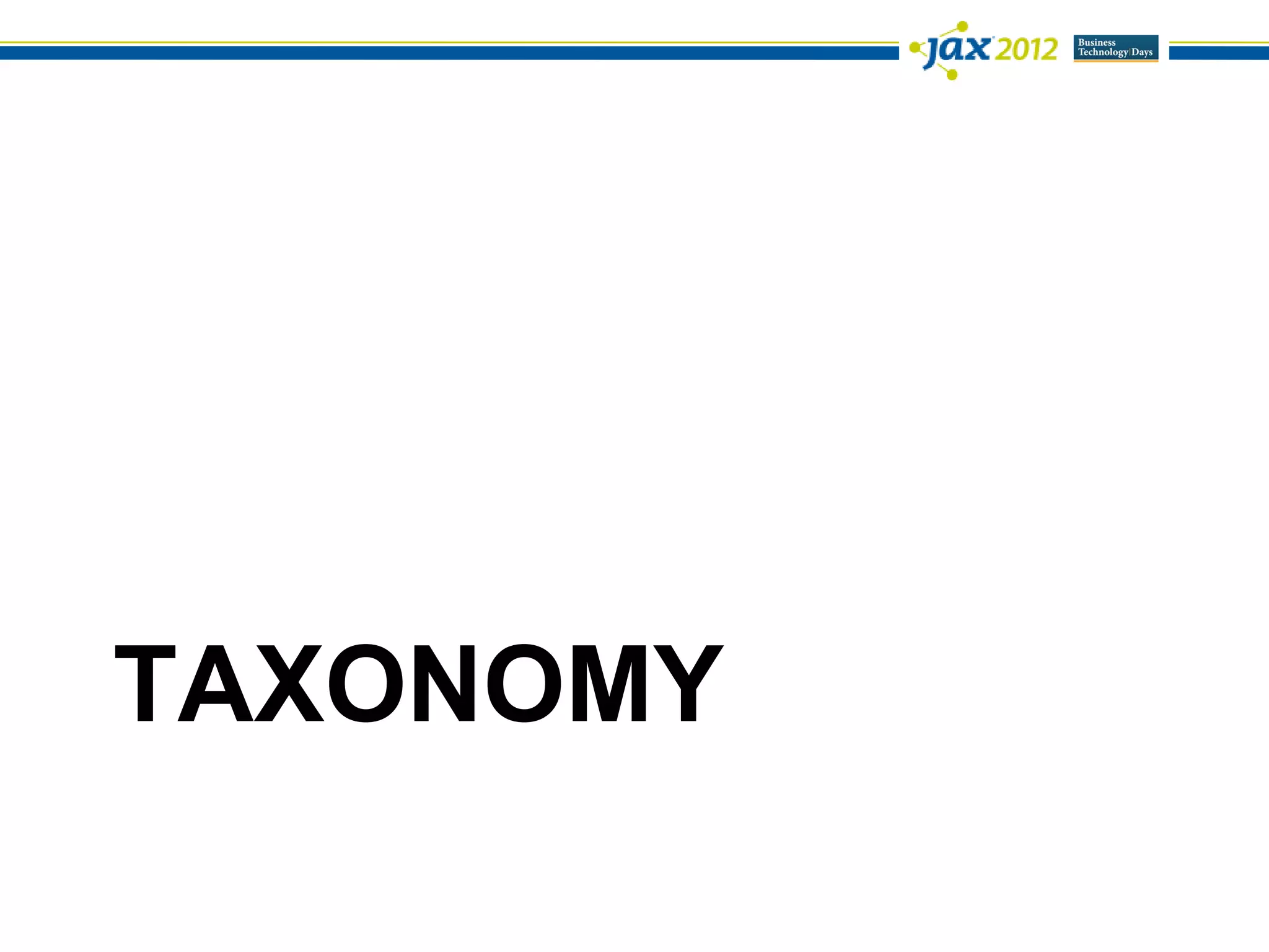 TAXONOMY
 