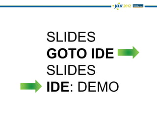 SLIDES
GOTO IDE
SLIDES
IDE: DEMO
 