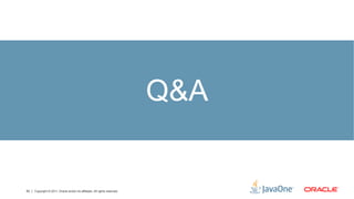 Q&A


53   Copyright © 2011, Oracle and/or its affiliates. All rights reserved.
 