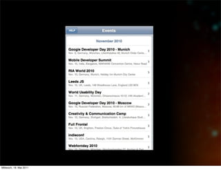 Mittwoch, 18. Mai 2011
 