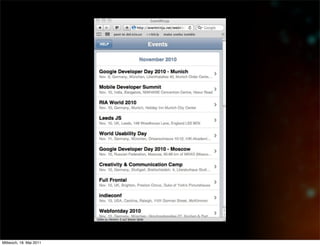 Mittwoch, 18. Mai 2011
 