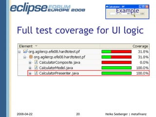 Full test coverage for UI logic Example 