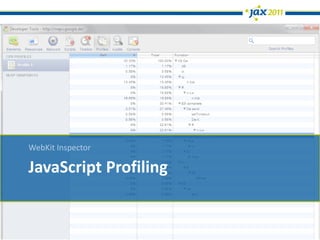 WebKit Inspector

JavaScript Profiling
 