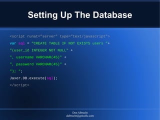 Building an App with jQuery and JAXER