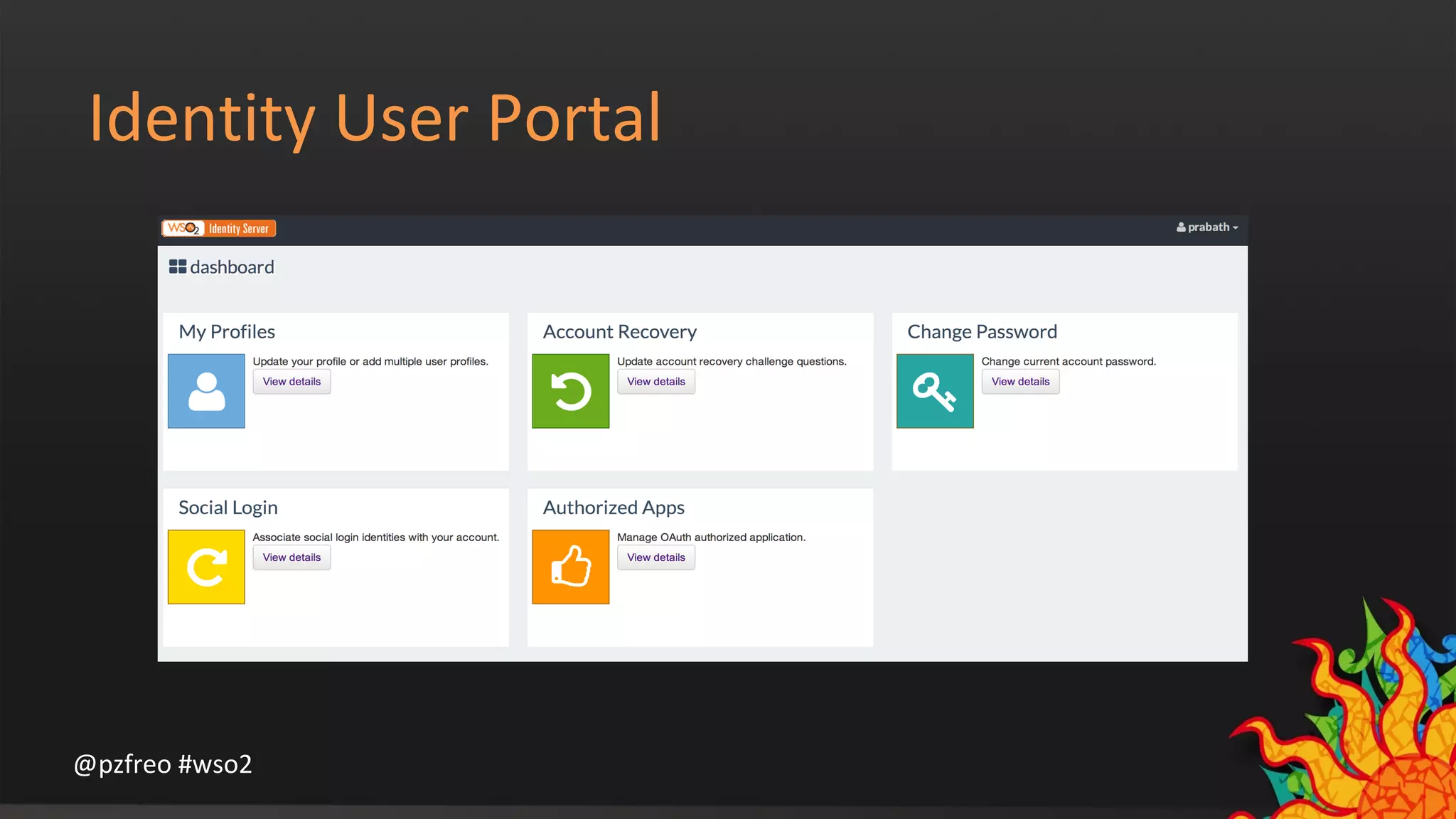 Identity User Portal 
@pzfreo #wso2 
 