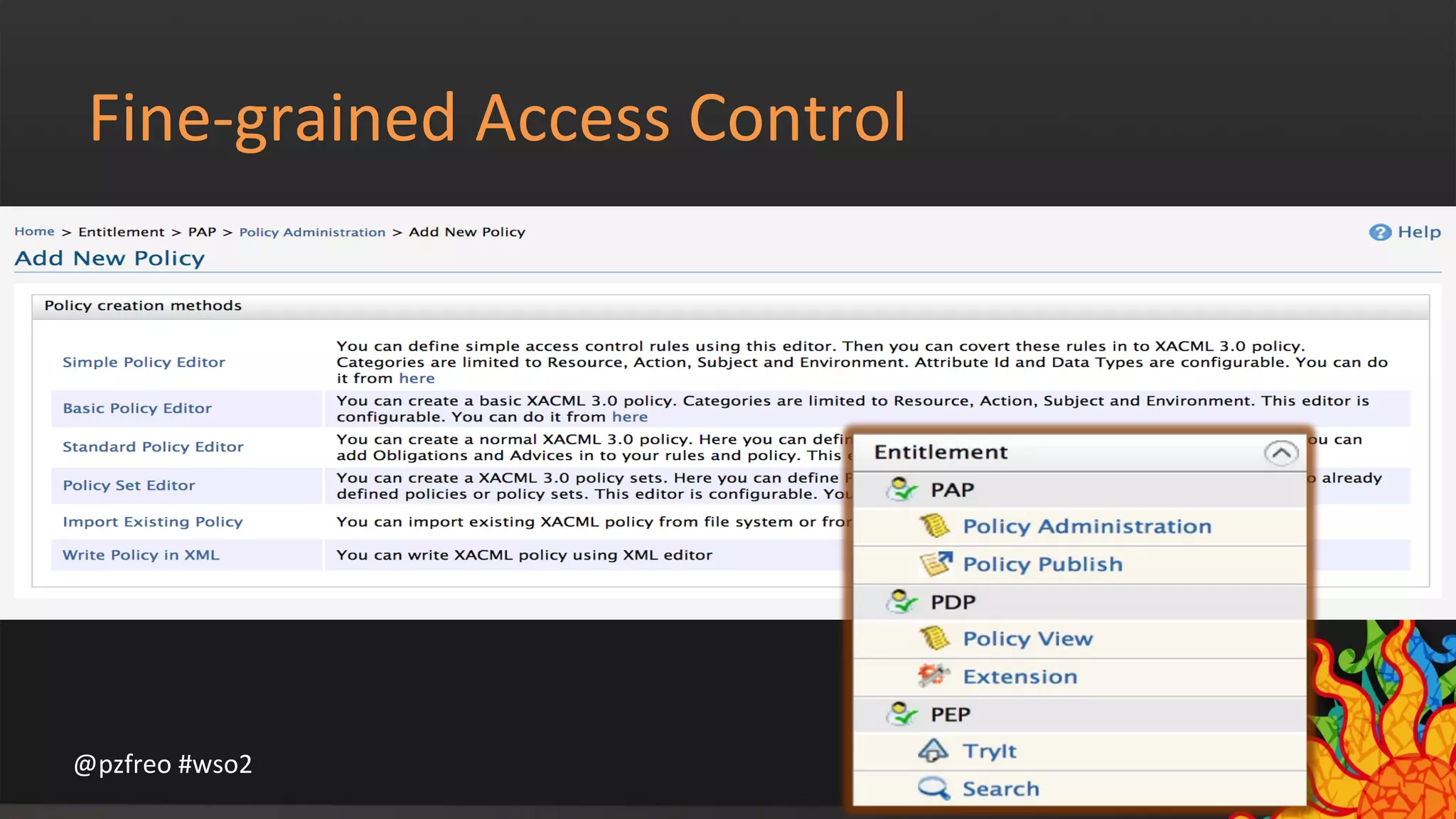 Fine-grained Access Control 
@pzfreo #wso2 
 