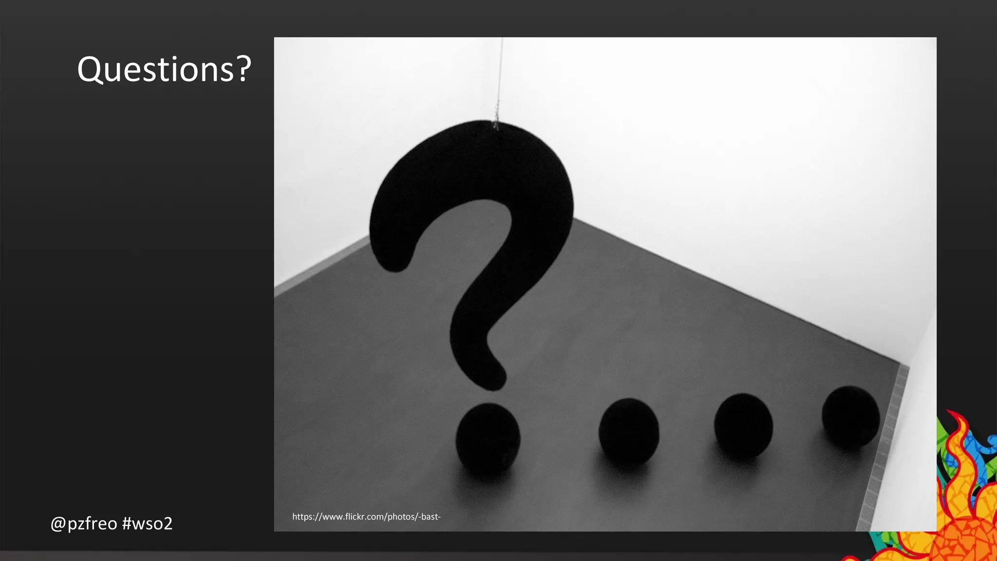 Questions? 
@pzfreo #wso2 
https://www.flickr.com/photos/-bast- 
