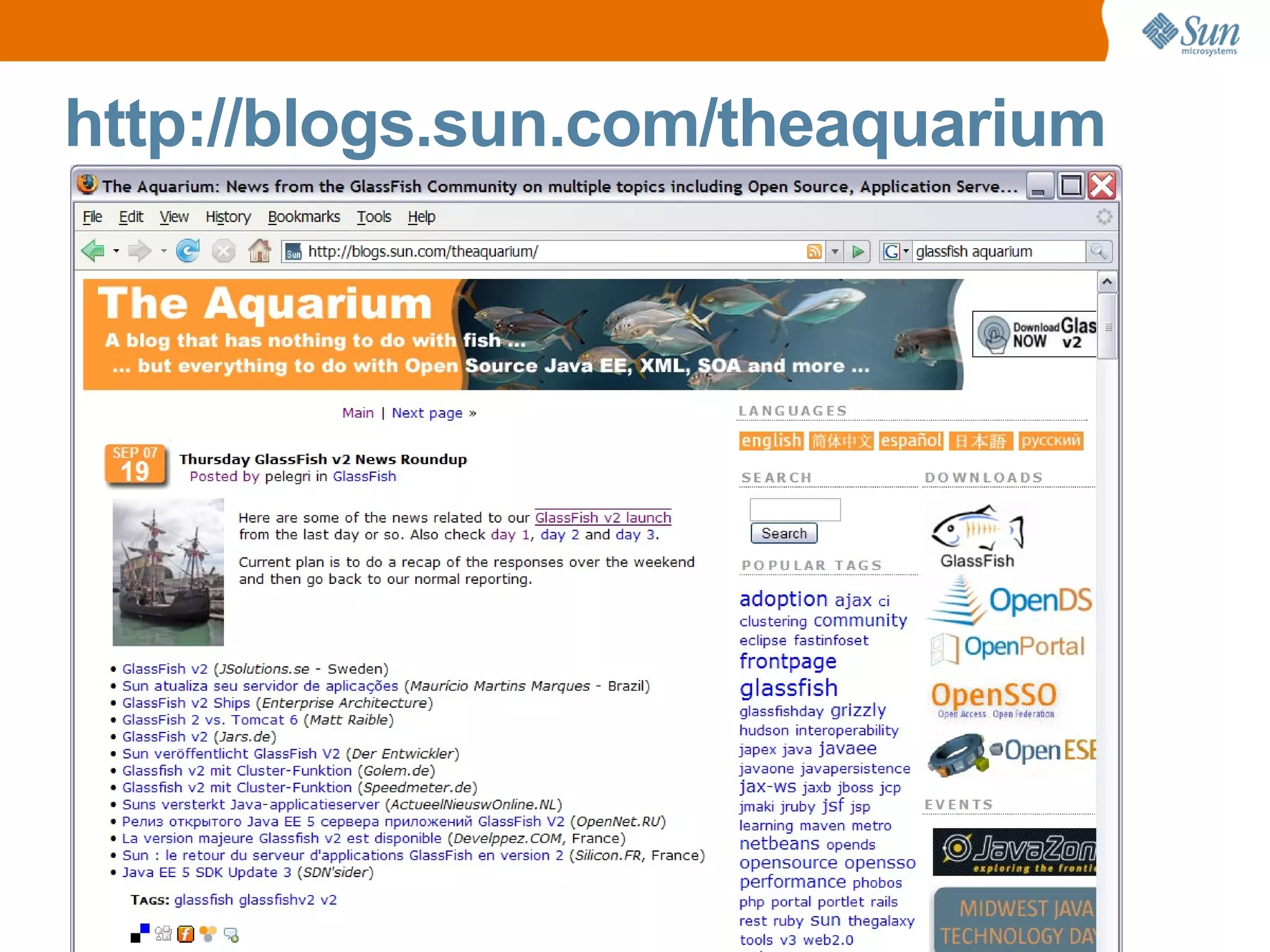 http://blogs.sun.com/theaquarium