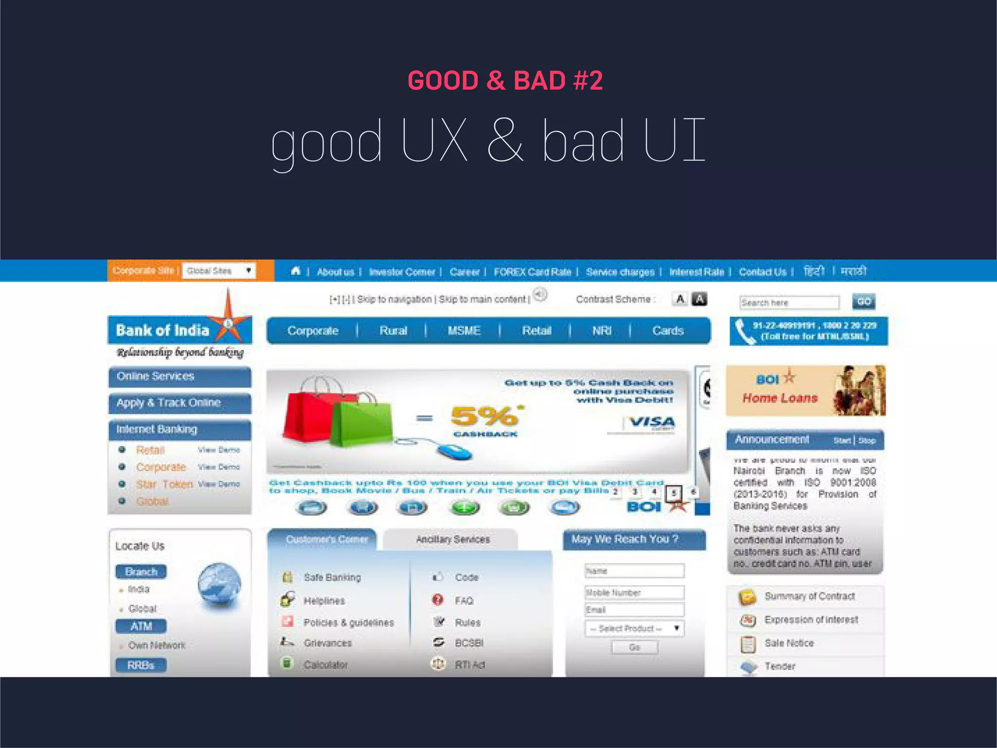 UI IDEAS #2
distinct clickable/selected styles
instead of blurring them
Visual styling such as color, depth, and contrast may be used as a reliable cue to help people
understand the fundamental language of navigating your interface: where am I, and where
can I go. In order to communicate this clearly to your users, the styles of your clickable
actions (links, buttons), selected elements (chosen items), and plain text should be clearly
distinct from one another and then applied consistently across an interface.
 