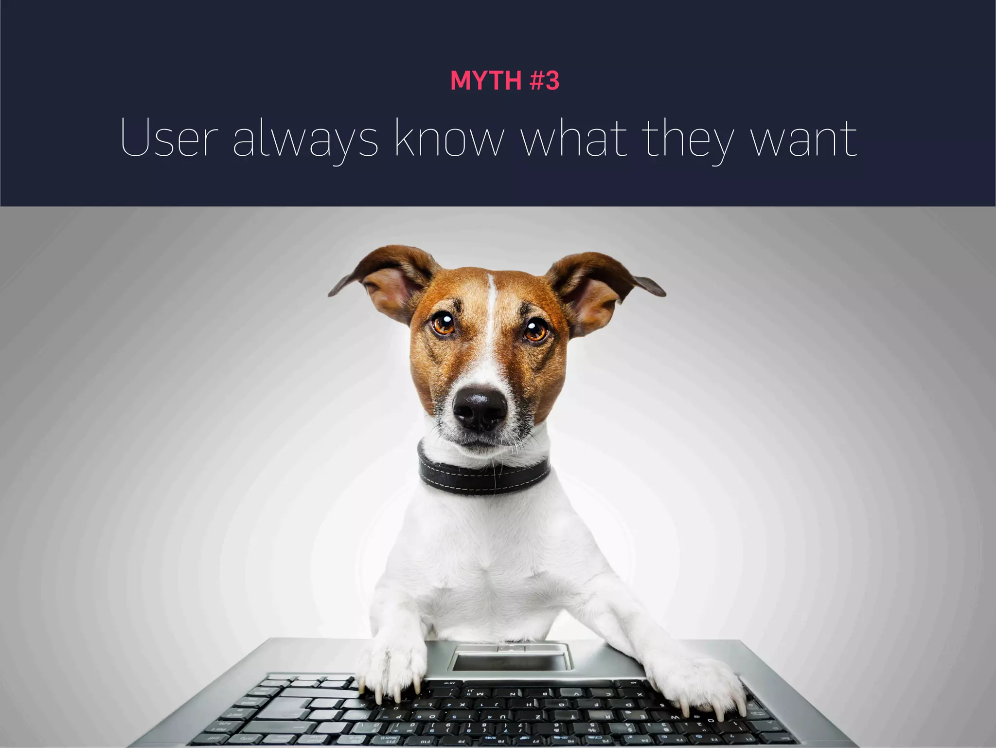 MYTH #3
User always know what they want
 