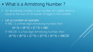 Armstrong calculator | PPT