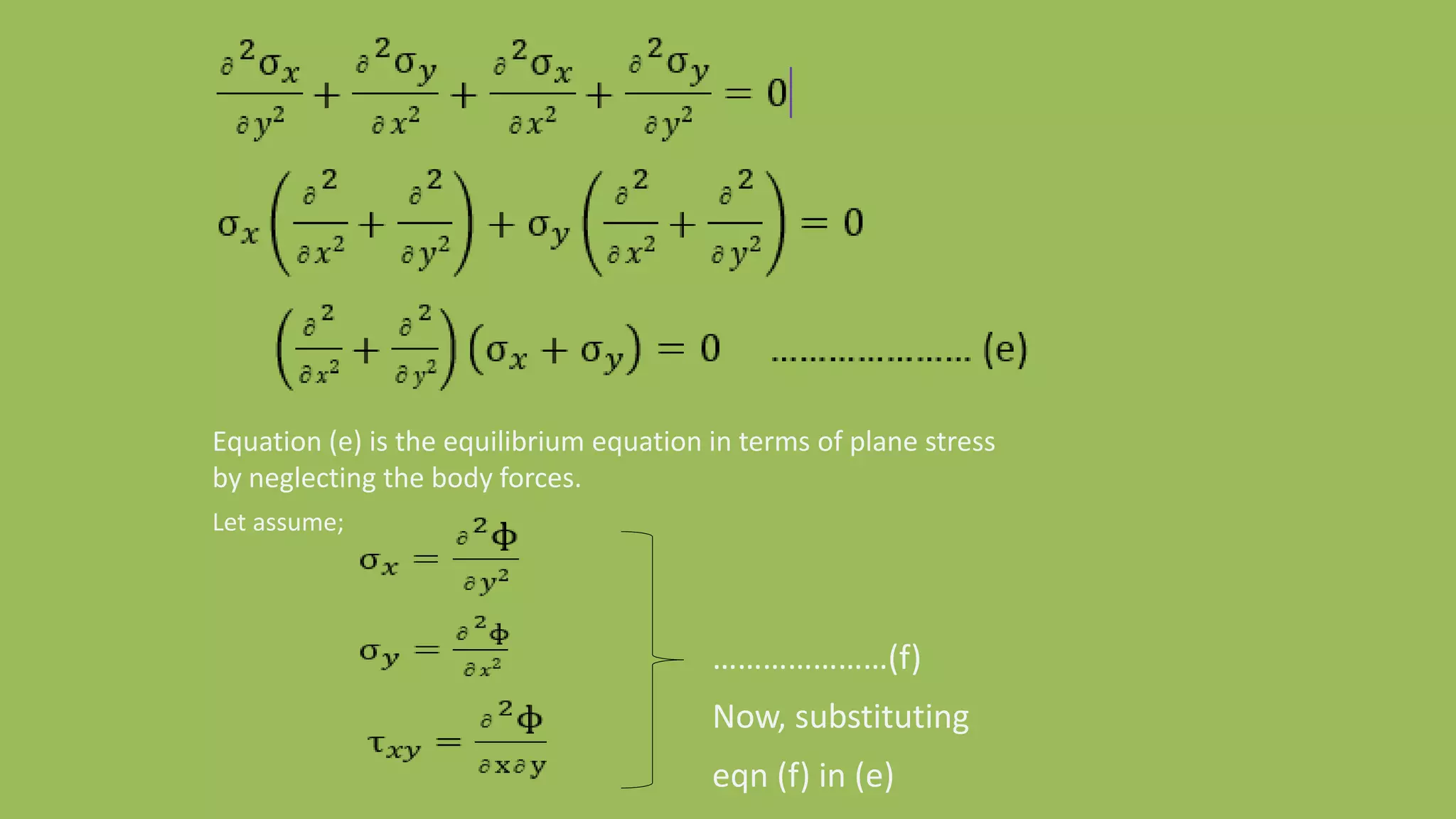 Compatibility equation and Airy's stress function of theory of ...