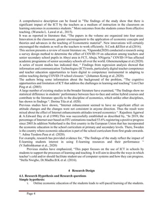 A study on impact of ict in teaching during covid 19 | PDF