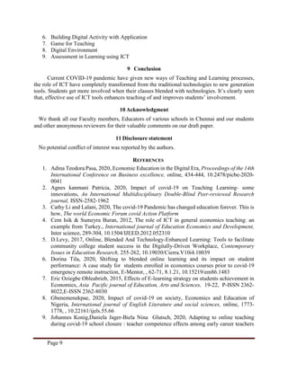 A study on impact of ict in teaching during covid 19 | PDF
