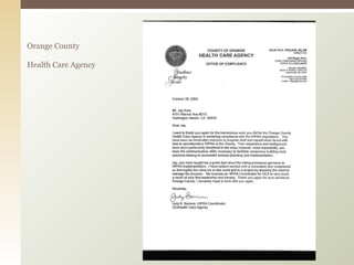 Orange County Health Care Agency 
