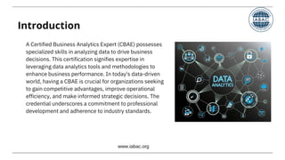 Certified Business Analytics Expert | IABAC | PDF