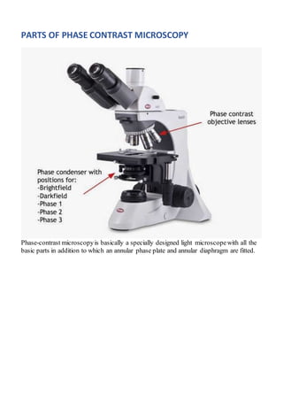 Phase contrast Microscopy | DOCX