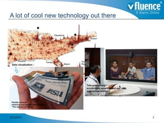 A lot of cool new technology out there




2/13/2012                                2
 