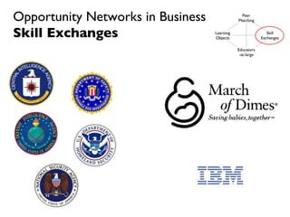 Opportunity Networks in Business Skill Exchanges 