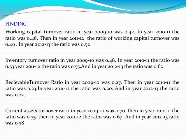 working capital ratios juve cenitdelacabrera co