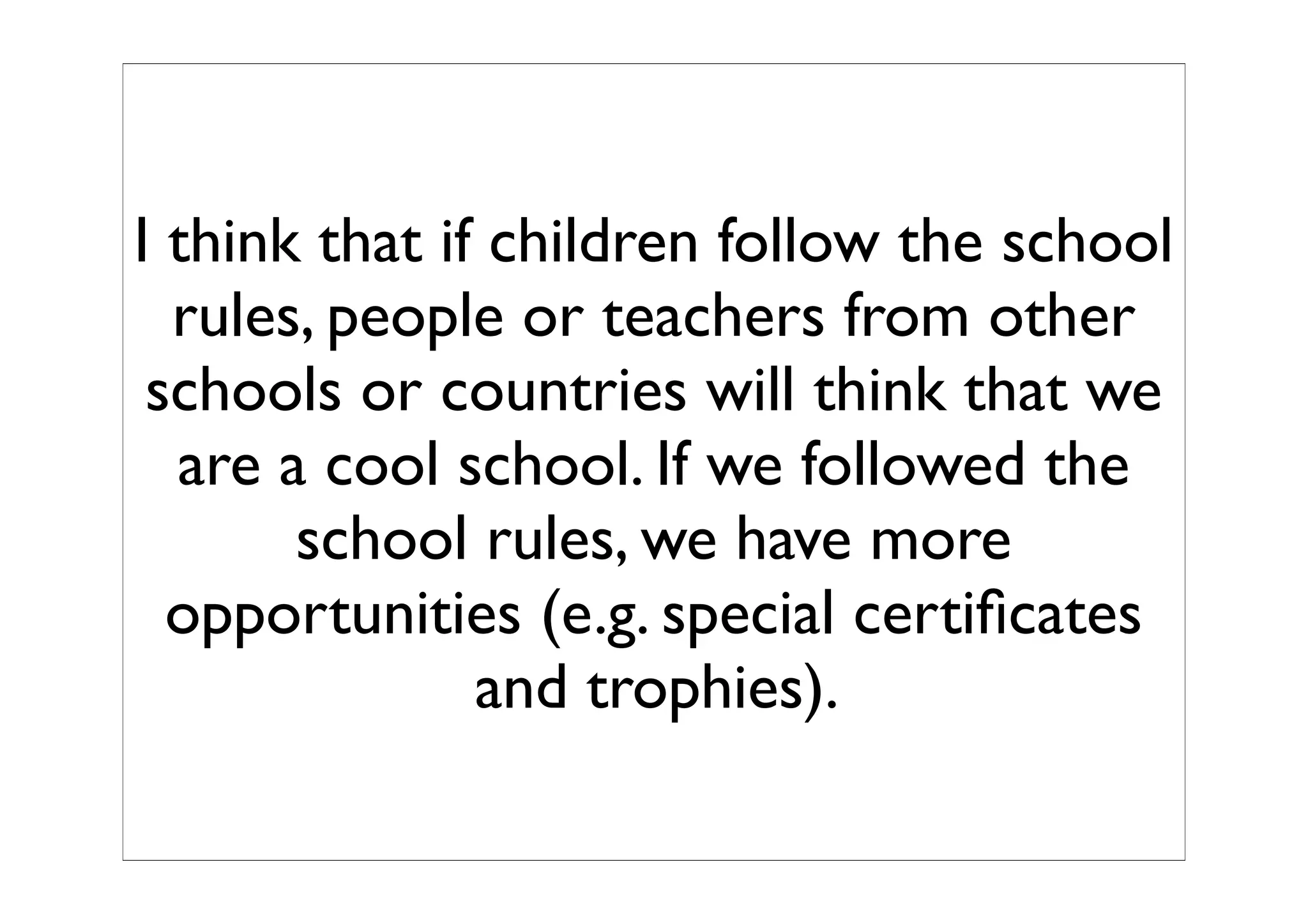 Jaydn talks about the school rules