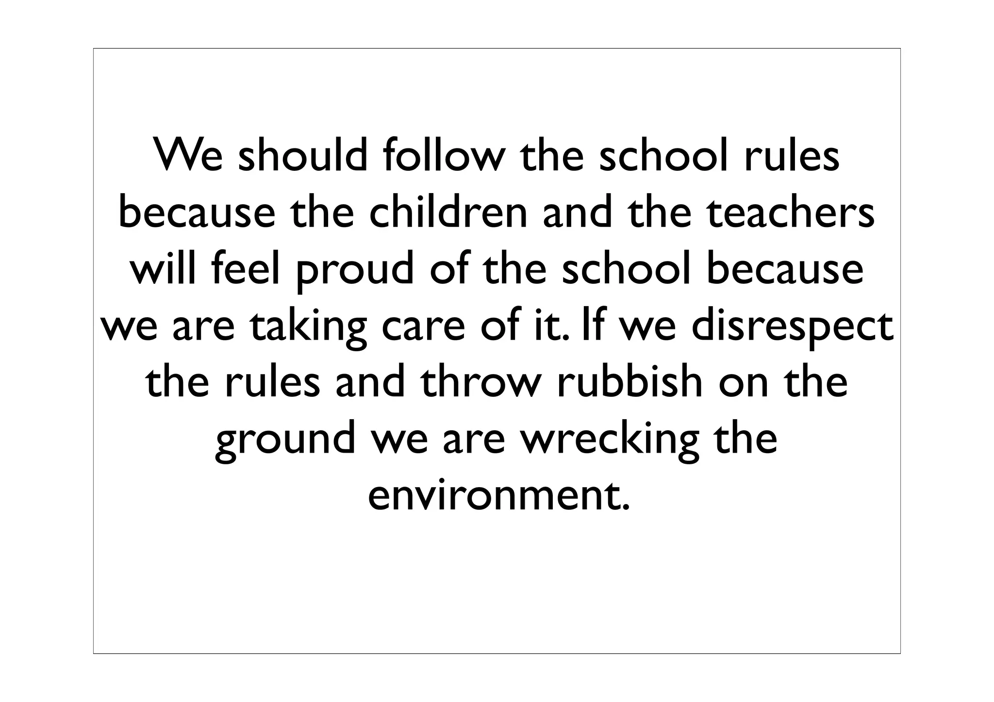 Jaydn talks about the school rules