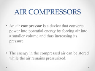 Air compressors | PPTX
