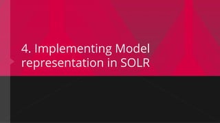 4. Implementing Model
representation in SOLR
 