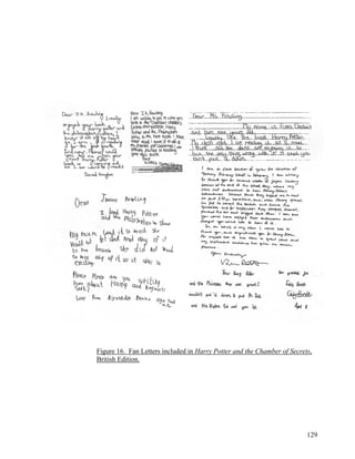 Figure 16. Fan Letters included in Harry Potter and the Chamber of Secrets,
British Edition.
129
 