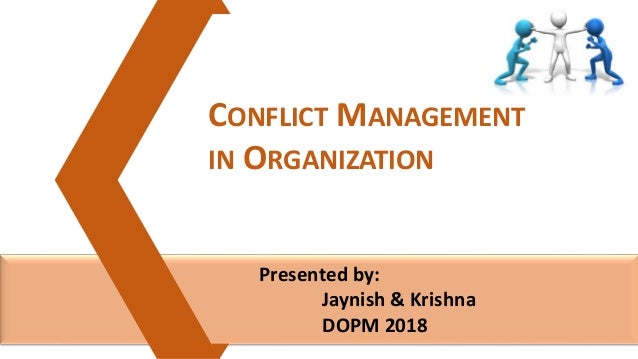 Case study on conflict management in organisation pdf image