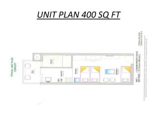 UNIT PLAN 400 SQ FT

 