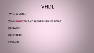 VHDL summer training (ppt) | PPT