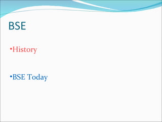 History BSE Today 