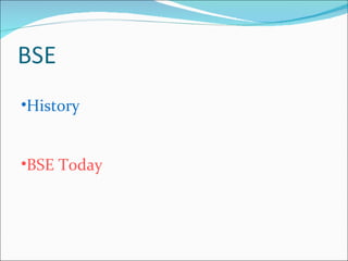 History BSE Today 