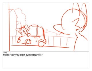 Dialog
Moe: How you doin sweetheart!!??
 