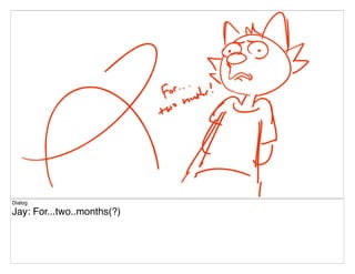 Dialog
Jay: For...two..months(?)
 