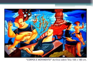 “CORPOS E MOVIMENTO” Acrílico sobre Tela 108 x 180 cm.

 