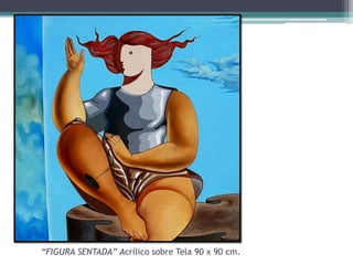 “FIGURA SENTADA” Acrílico sobre Tela 90 x 90 cm.

 