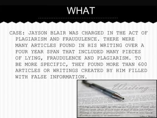 Plagiarism Case: Jayson Blair | PPT