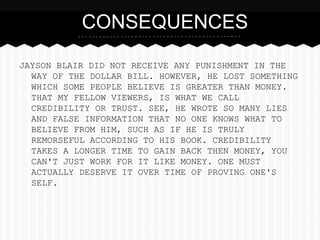 Plagiarism Case: Jayson Blair | PPT