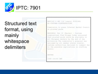 IPTC: Background http://www.iptc.org International Press  Telecommunications Council IPTC 
