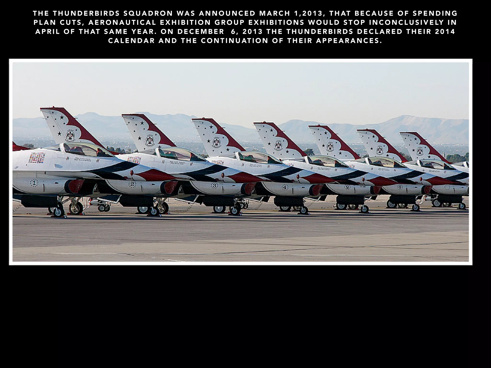 U.S. Air Force Thunderbirds schedule PPT