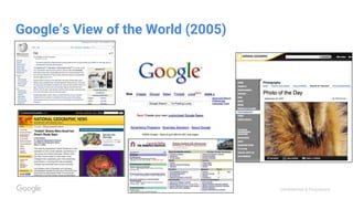 Confidential & Proprietary
Google’s View of the World (2005)
 
