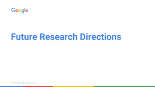 Confidential & ProprietaryConfidential & Proprietary
Future Research Directions
 
