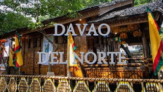 DAVAO DEL NORTE
• Known as the “Banana Capital of the
Philippines”.
• Capital: Tagum City
• Population(2015): 1,016,332
• ...