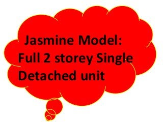 Jasmine Model:
Full 2 storey Single
Detached unit

 